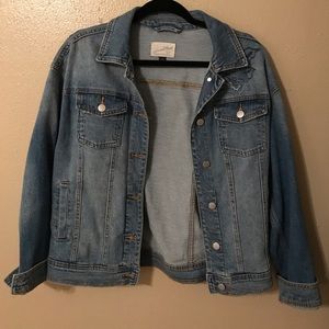 Oversized Embroidered Denim Jacket